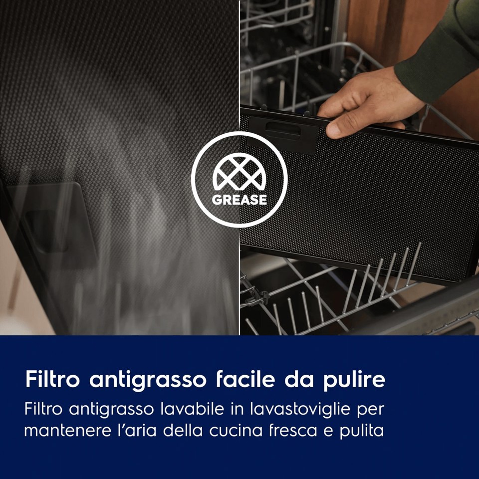 Electrolux Cappa Camino Decorativo T Shape Classe C 90 Cm LFT419X MADE IN EUROPE