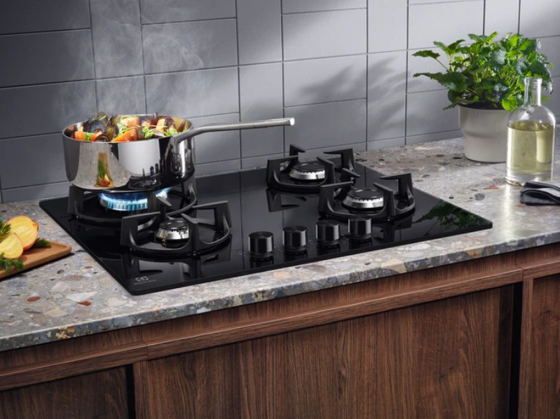 Electrolux EGG64272K piano cottura Nero Da incasso 60 cm Gas 4 Fornello(i)