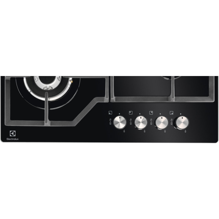 Electrolux EGM6343YAK piano cottura Nero Da incasso Gas 4 Fornello(i)