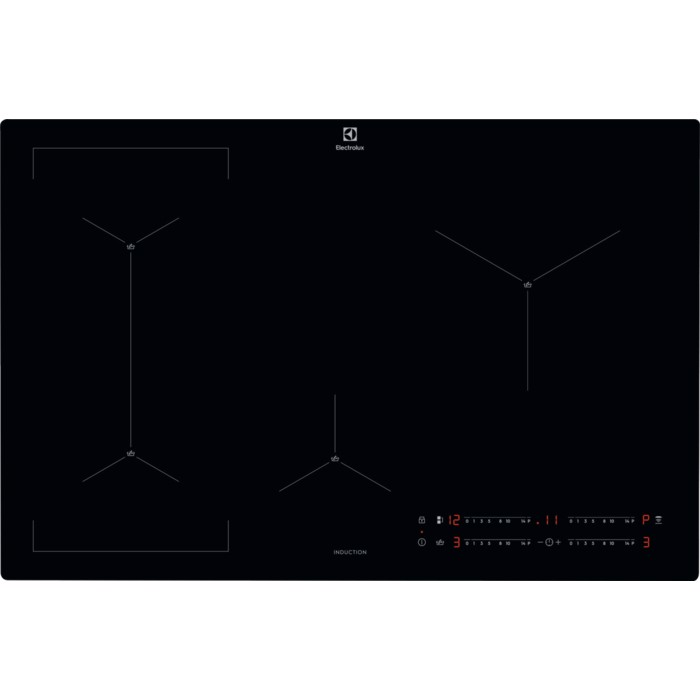 Electrolux EIS82449C Nero Da incasso 80 cm Piano cottura a induzione 4 Fornello(i)