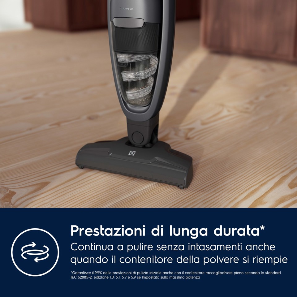 Electrolux ES52CB18DG Scopa senza filo Clean 500 45 min di autonomia