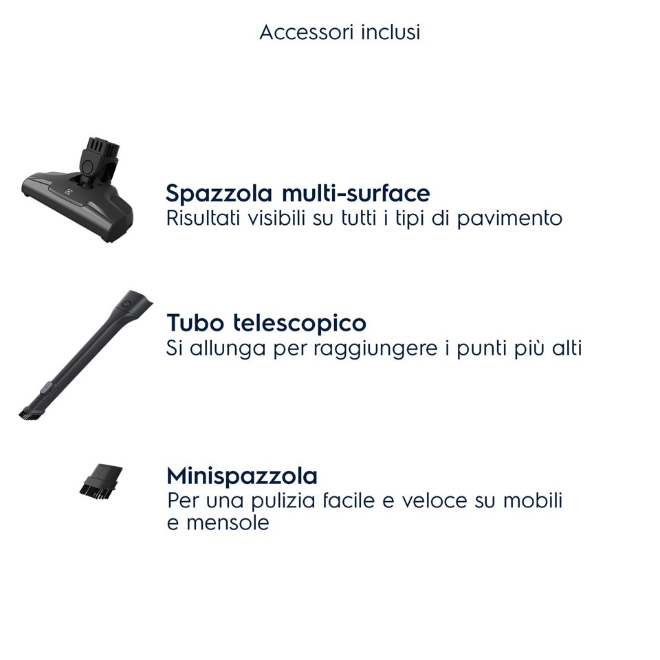 Electrolux ES52CB18DG Scopa senza filo Clean 500 45 min di autonomia