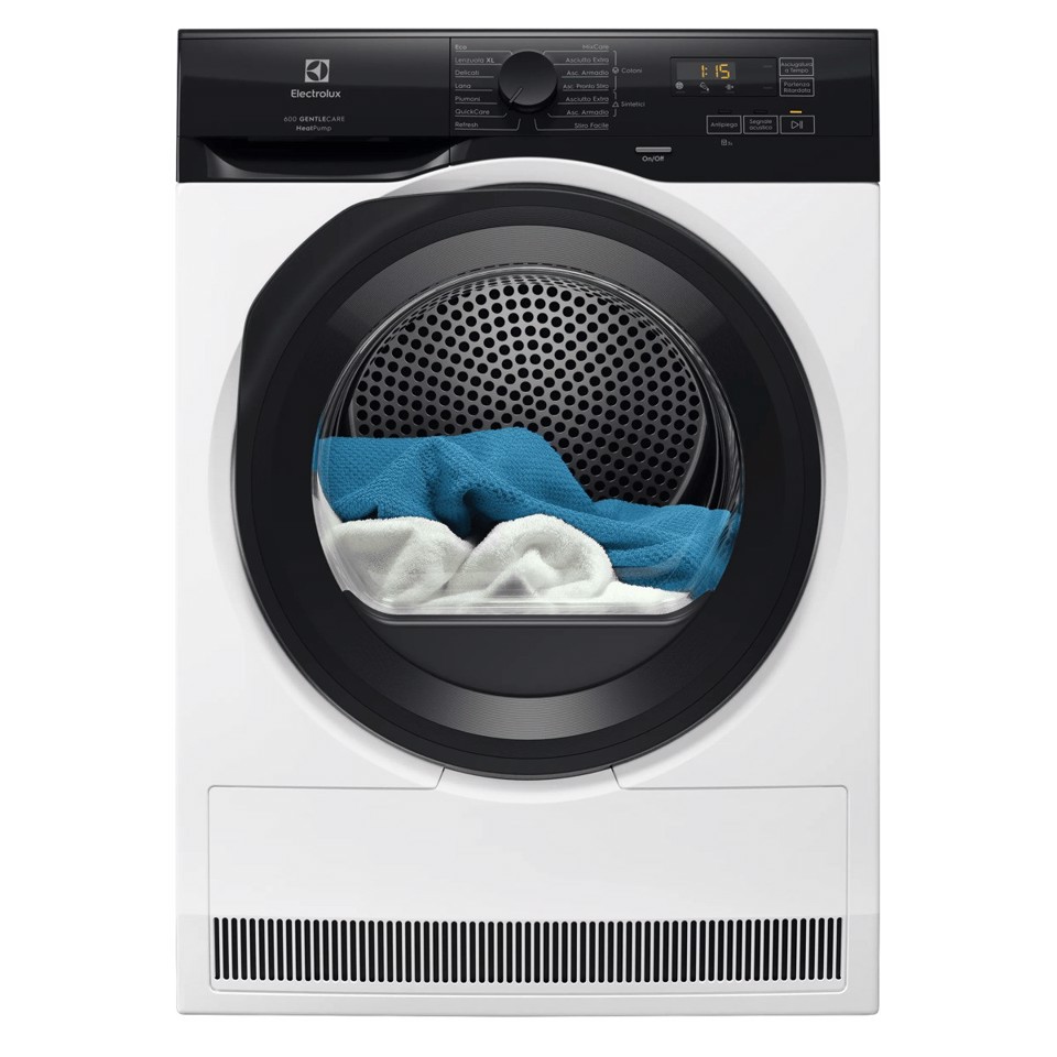 Electrolux EW6H1ZBG9C asciugatrice Libera installazione Caricamento frontale 9 kg Bianco