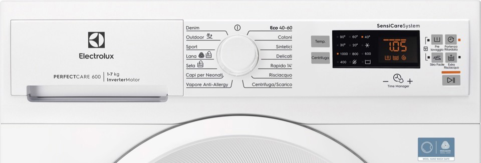 Electrolux EW6S517A lavatrice Caricamento frontale 7 kg 1000 Giri/min Bianco