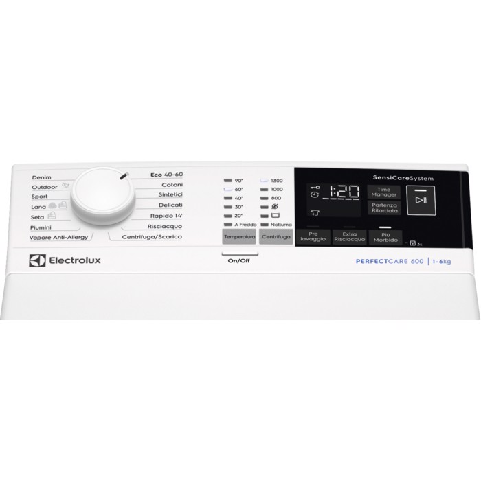Electrolux EW6T634W lavatrice Caricamento dall'alto 6 kg 1251 Giri/min C Bianco