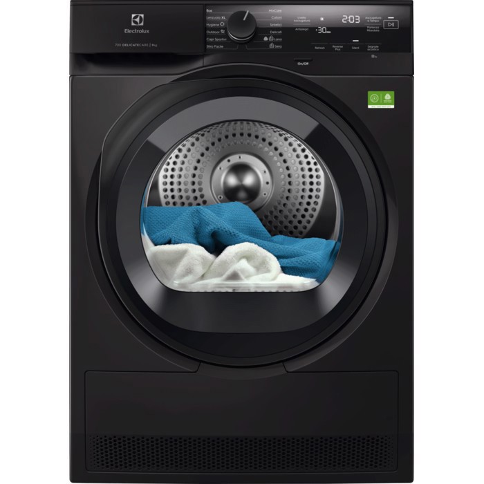 Electrolux EW7H49B asciugatrice Libera installazione Caricamento frontale 9 kg Nero