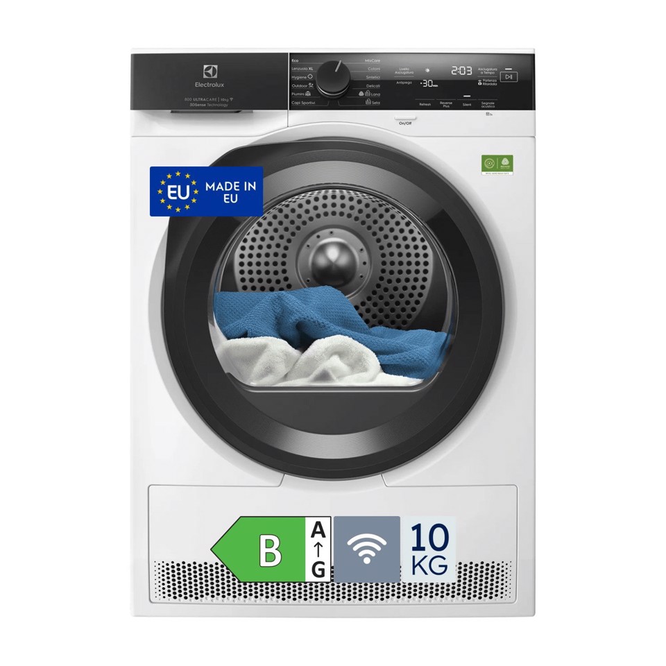Electrolux EW7H4E10BY asciugatrice Libera installazione Caricamento frontale 10 kg Bianco