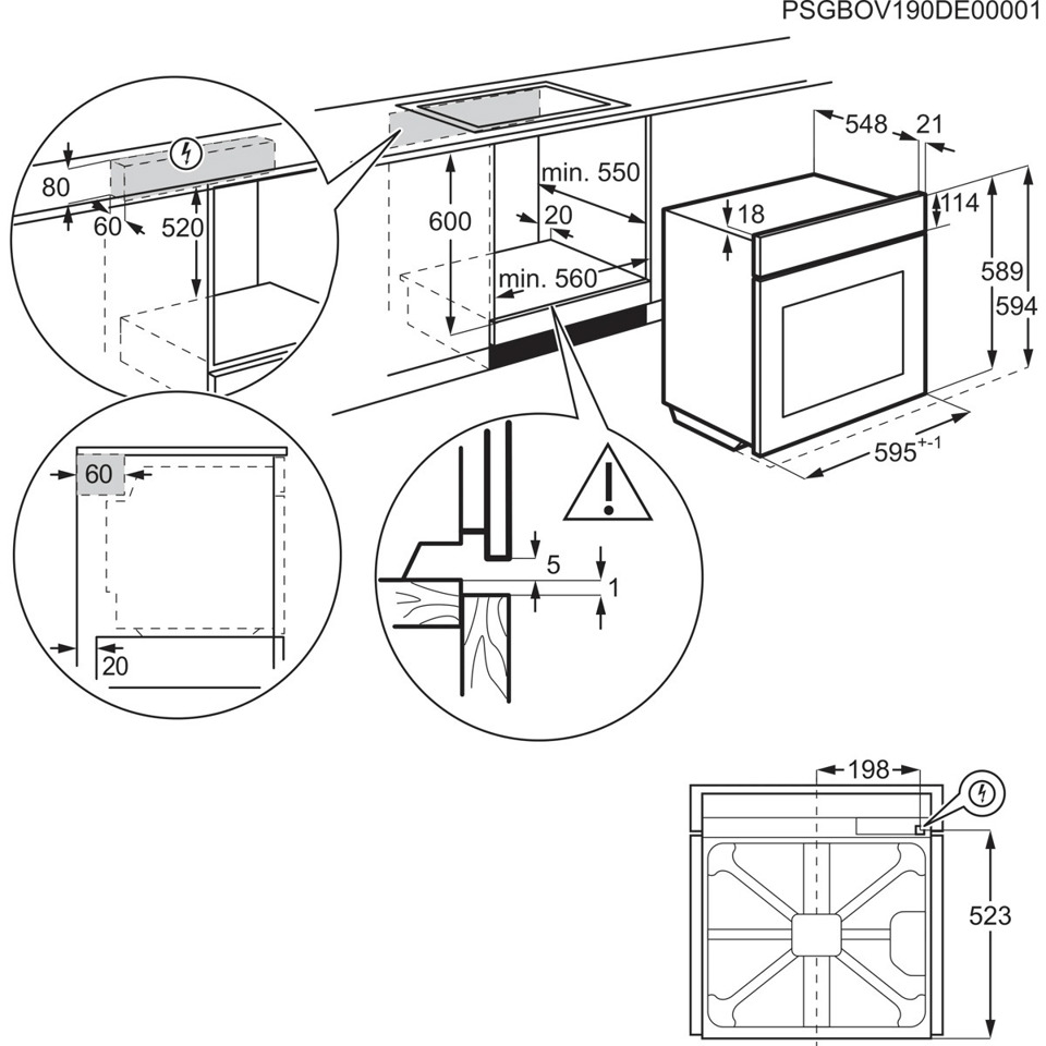 Electrolux Forno Incasso Multi Classe A++ 60 Cm EOF7H00H