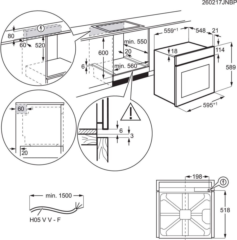 Electrolux FORNO INCASSO PIROLITICO CLASSE A++ 60 CM LOM4P46X2