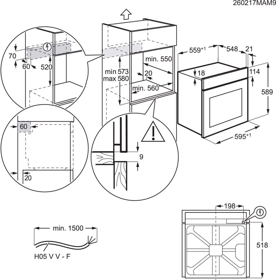 Electrolux FORNO INCASSO PIROLITICO CLASSE A++ 60 CM LOM4P46X2
