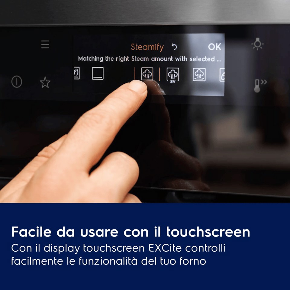 Electrolux Forno Incasso Steam Boost (100% Vapore, 75% Vapore, 25% Vapore) + Wifi Classe A++ 60 Cm EOB8S29WH