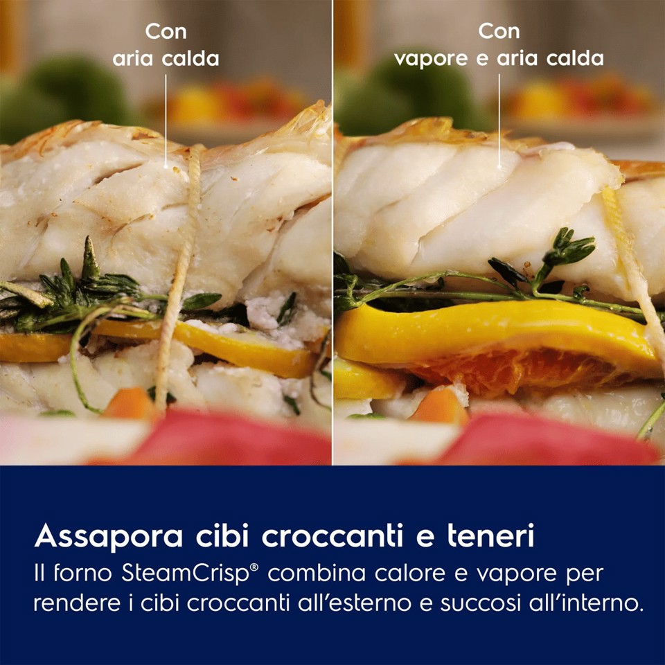 Electrolux Forno Incasso Steam Crisp (25%Vapore) + Pirolitico Classe A+ 60 Cm MADE IN ITALY EOC6P56H