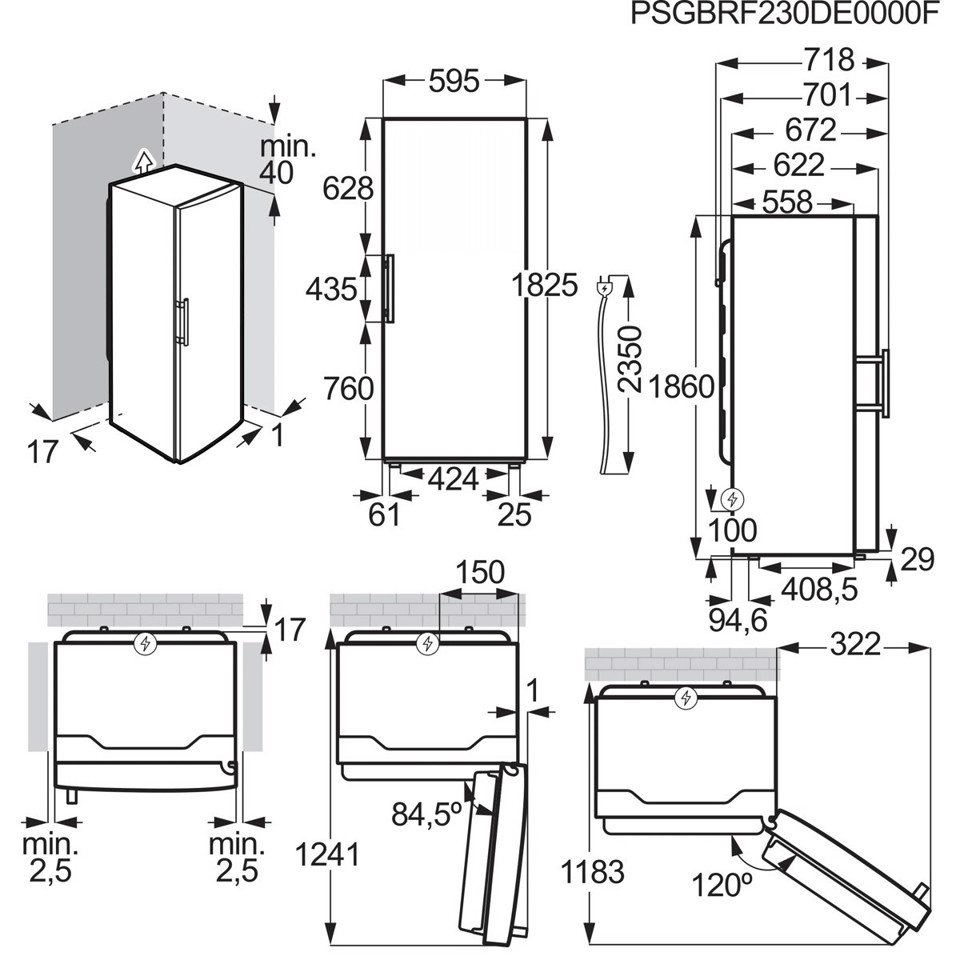 Electrolux Frigorifero Armadio Congelatore No Frost Classe E LUT6NE28U