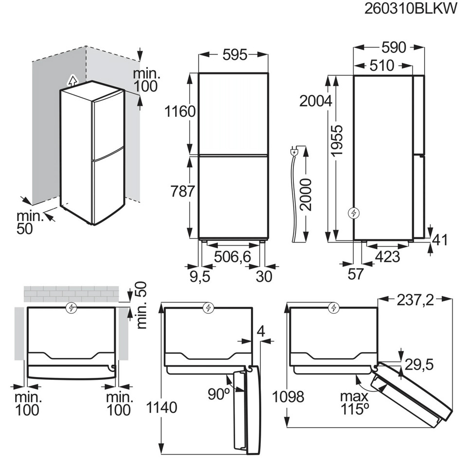 Electrolux Frigorifero Combinato Multiflow Classe D LNB6MD34U0