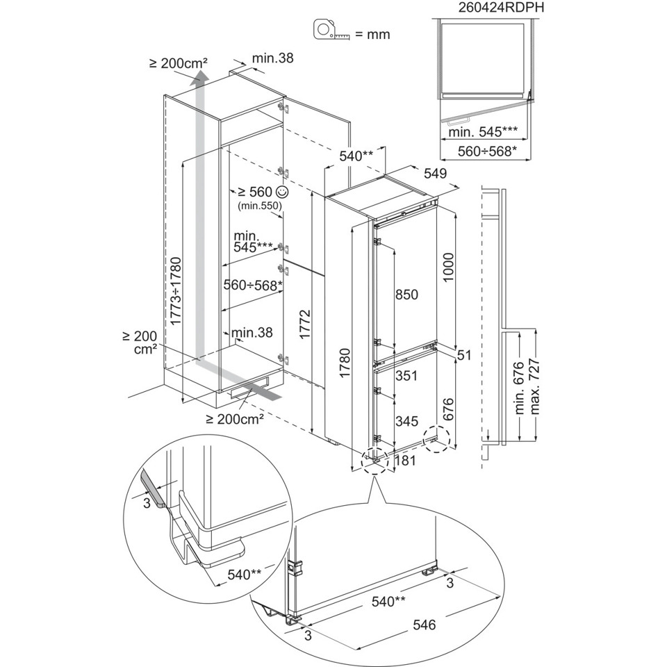 Electrolux Frigorifero Combinato Multiflow Classe E ENA7CE18S