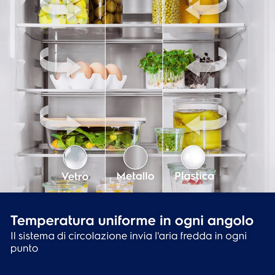 Electrolux Frigorifero Combinato Multiflow (Metal) Classe D ENG8CD19S