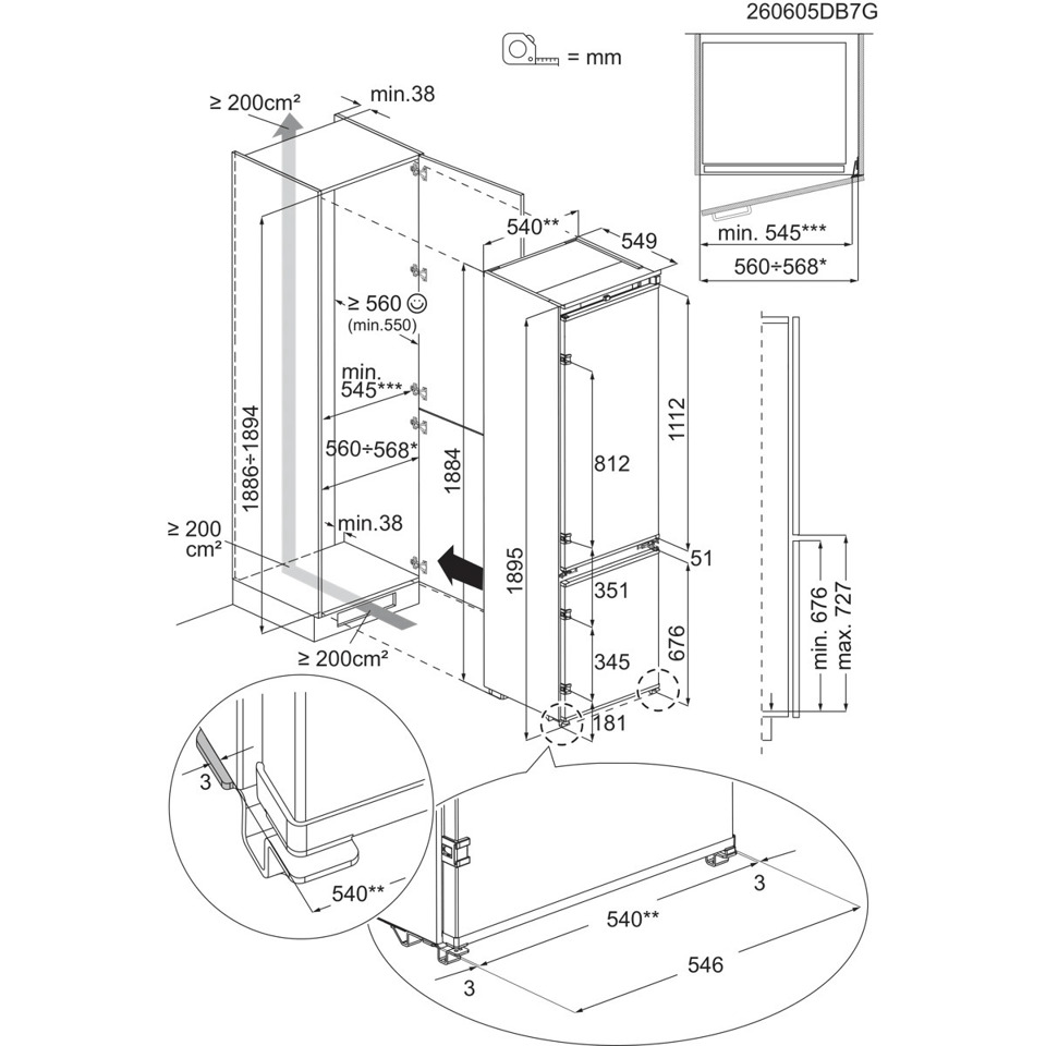 Electrolux Frigorifero Combinato Multiflow (Metal) Classe D ENG8CD19S
