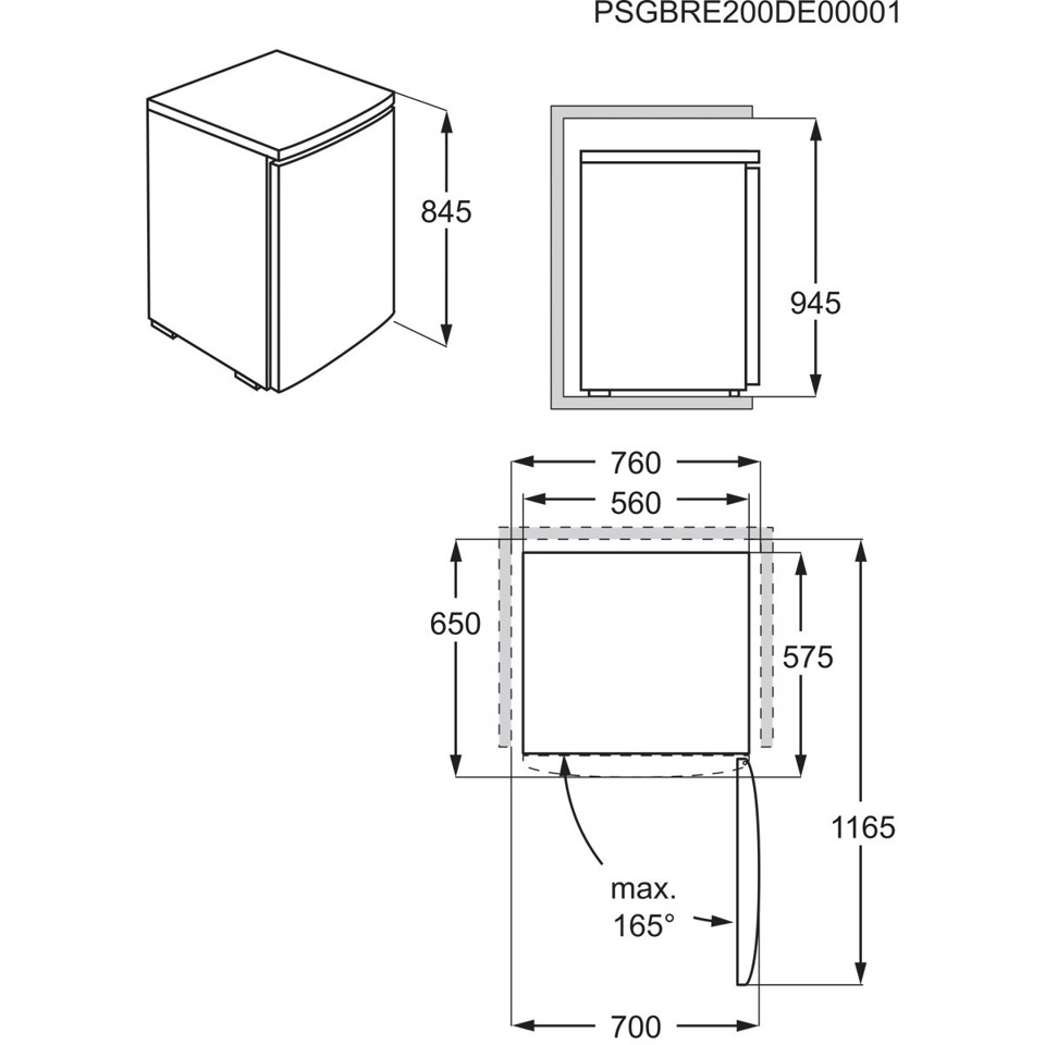 Electrolux Frigorifero Sottotavolo Congelatore Statico Classe E LYB1AE8W0
