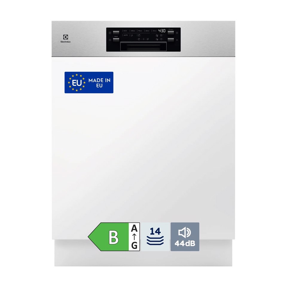 Electrolux Lavastoviglie Incasso 60 Cm - Int. Parziale 14 Coperti Classe B 44 Dba E62IB201SX MADE IN EUROPE