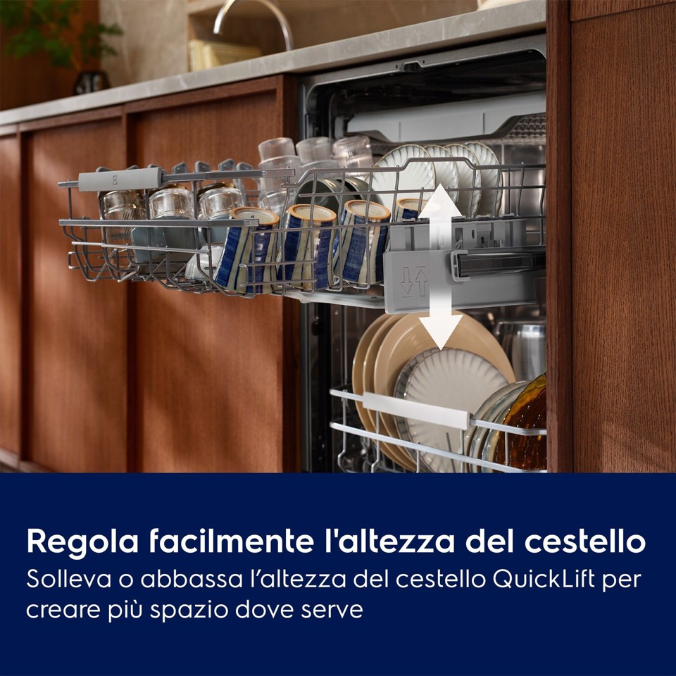 Electrolux Lavastoviglie Incasso 60 Cm - Int. Totale 14 Coperti Classe A 42 Dba MADE IN ITALY E72LA200P