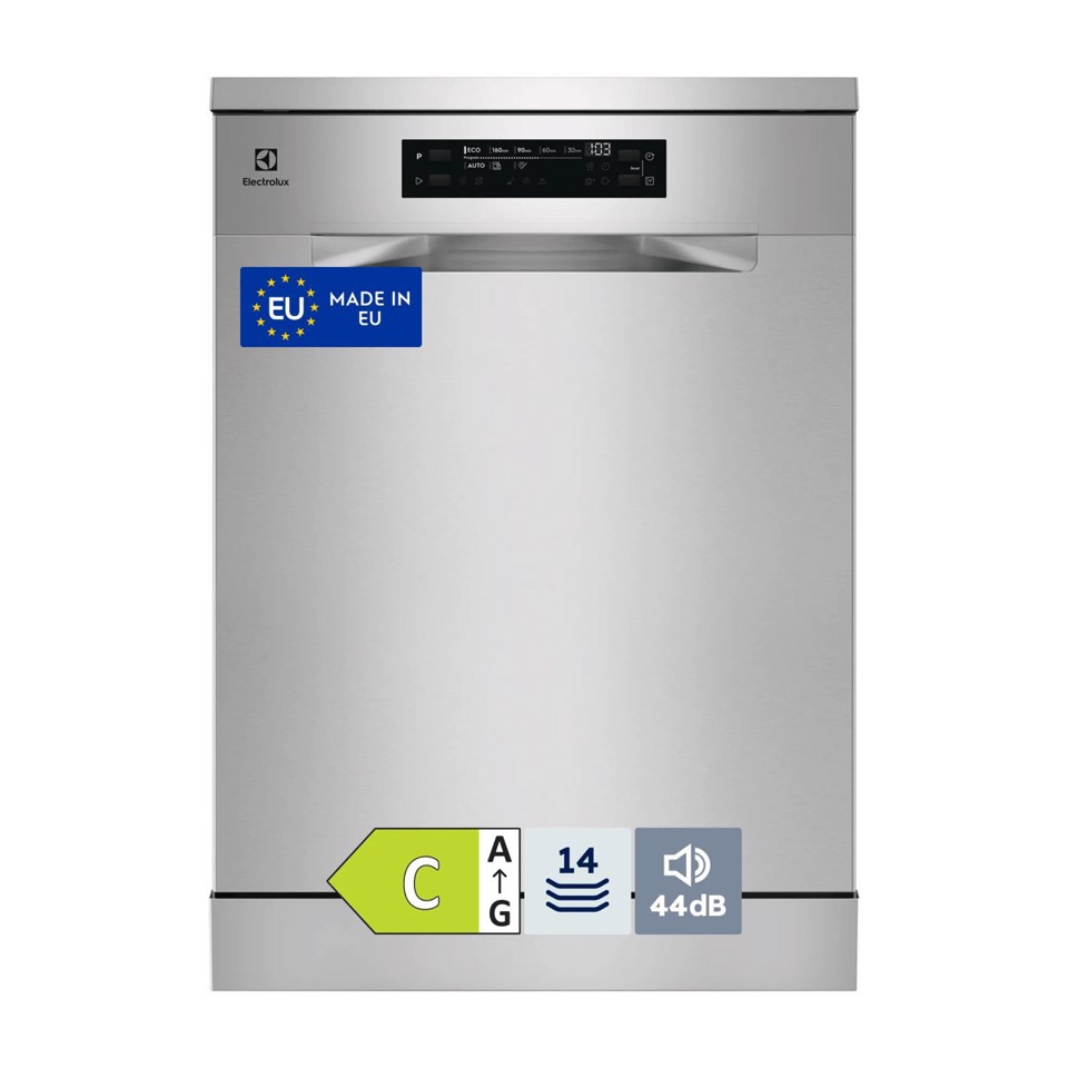 Electrolux Lavastoviglie Libera Installazione 60 Cm - Inox 14 Coperti Classe C 44 Dba ESS68400SX MADE IN EUROPE