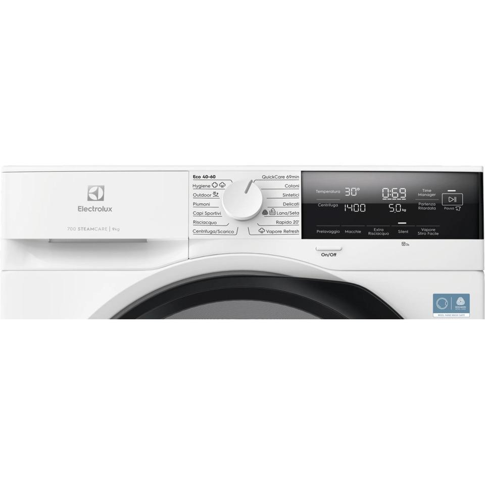 Electrolux Lavatrice Carica Frontale 9 Kg Classe A-20% 1400 Giri EW7F39 MADE IN EUROPE