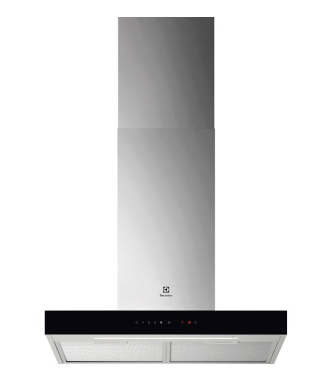 Electrolux LFT826X Cappa aspirante a parete Nero, Acciaio inox A 730 m³/h