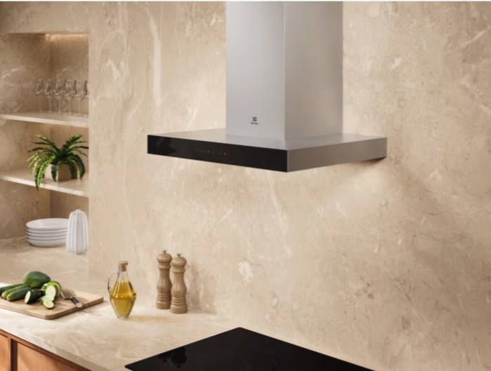 Electrolux LFT826X Cappa aspirante a parete Nero, Acciaio inox A 730 m³/h