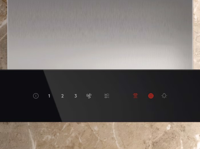 Electrolux LFT826X Cappa aspirante a parete Nero, Acciaio inox A 730 m³/h