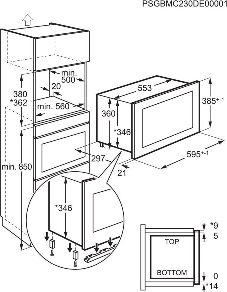 Electrolux MICROONDE MICROONDE GRILL 20lt CLASSE NERO 38cm LMS4203TMK