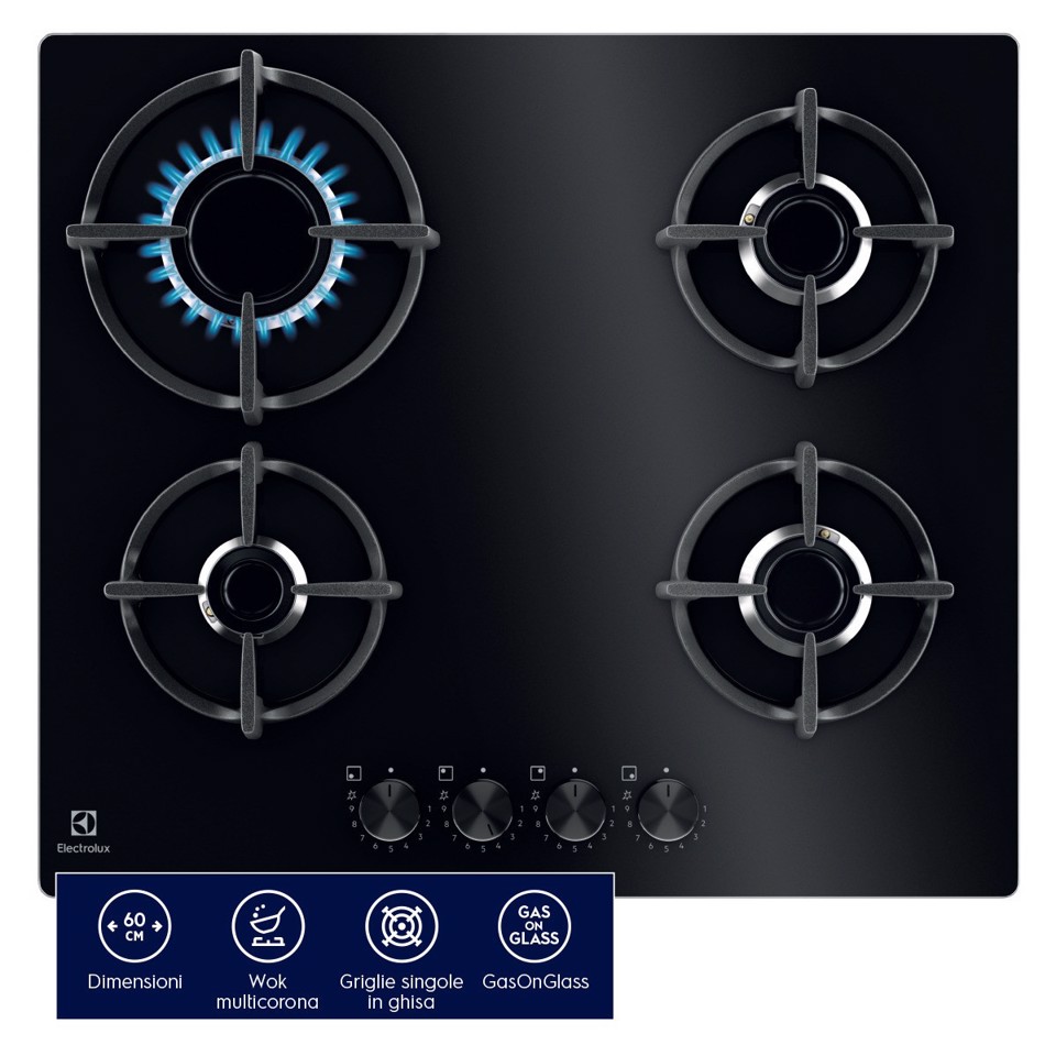 Electrolux Piano Gas Comandi Frontali 60 Cm EGG64272K