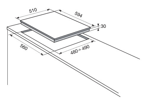 Electrolux RGG 6243 LOX piano cottura Acciaio inossidabile Da incasso Gas 4 Fornello(i)