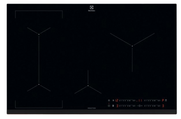Electrolux Serie 600 LIL83441 piano cottura Nero Superficie piana 78 cm Piano cottura a induzione 4 Fornello(i)