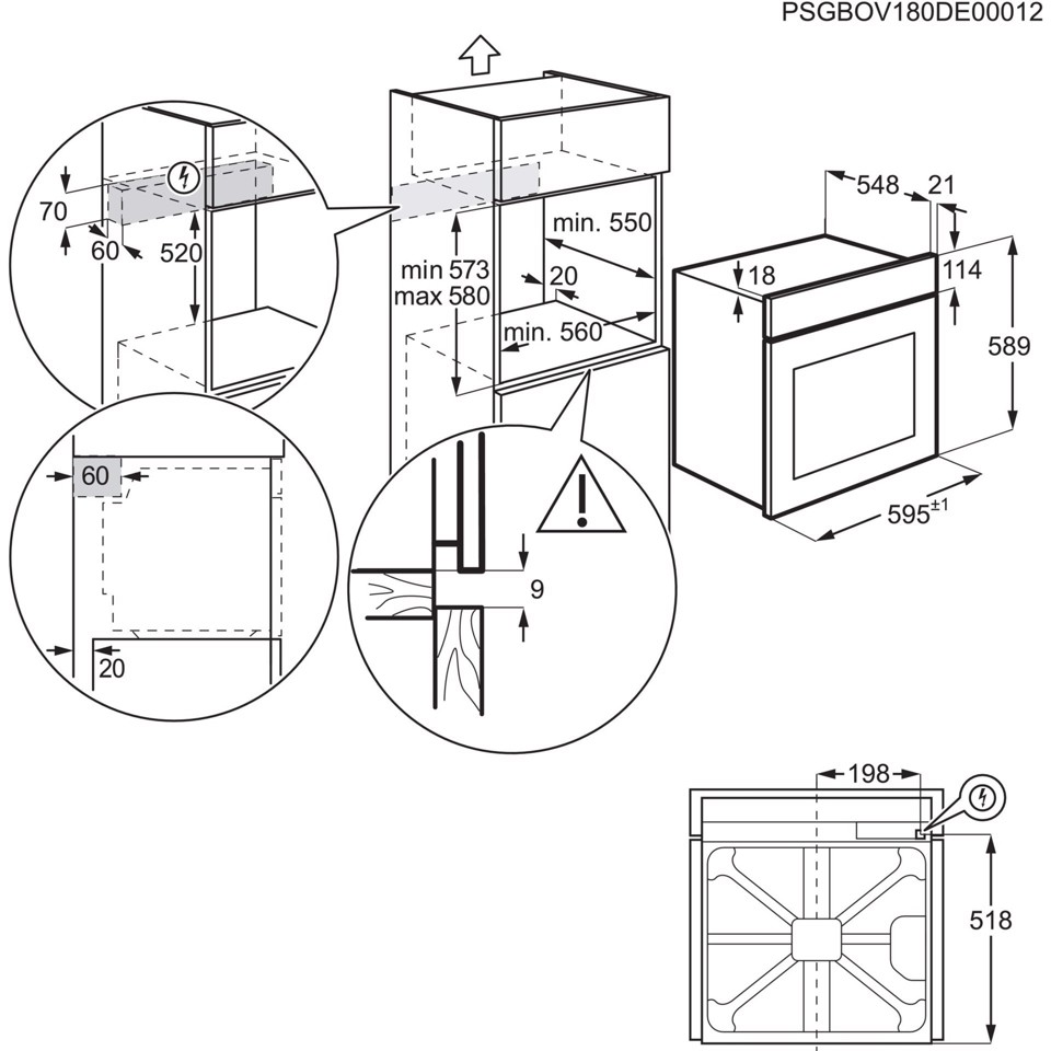 Electrolux Serie 600 LOC3H44TX Forno A vapore SenseCook con SteamCrisp