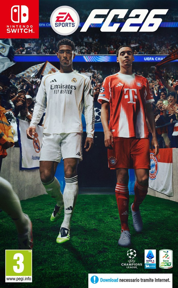 Electronic Arts EA SPORTS FC 26 Standard Cinese semplificato, Cinese tradizionale, Tedesca, DUT, Inglese, ESP, Francese, ITA, Giapponese, Coreano, Portoghese, Russo Nintendo Switch