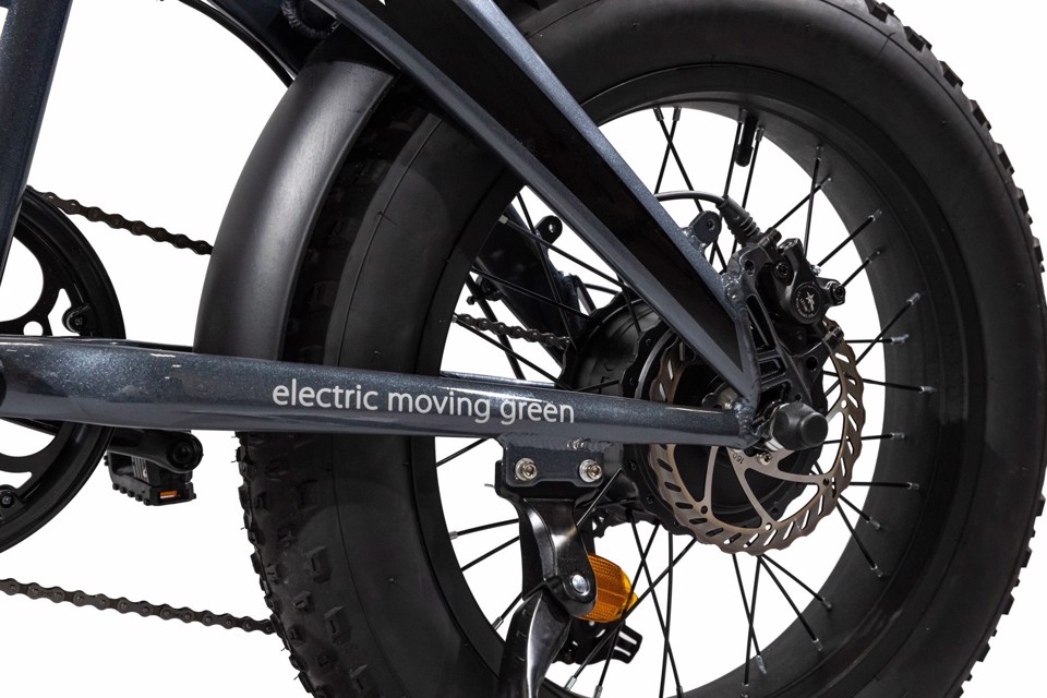 EMG Bomber X - telaio in alluminio pieghevole 17", ruote da 20", doppio freno a disco, batteria 48V 12Ah, cambio Shimano