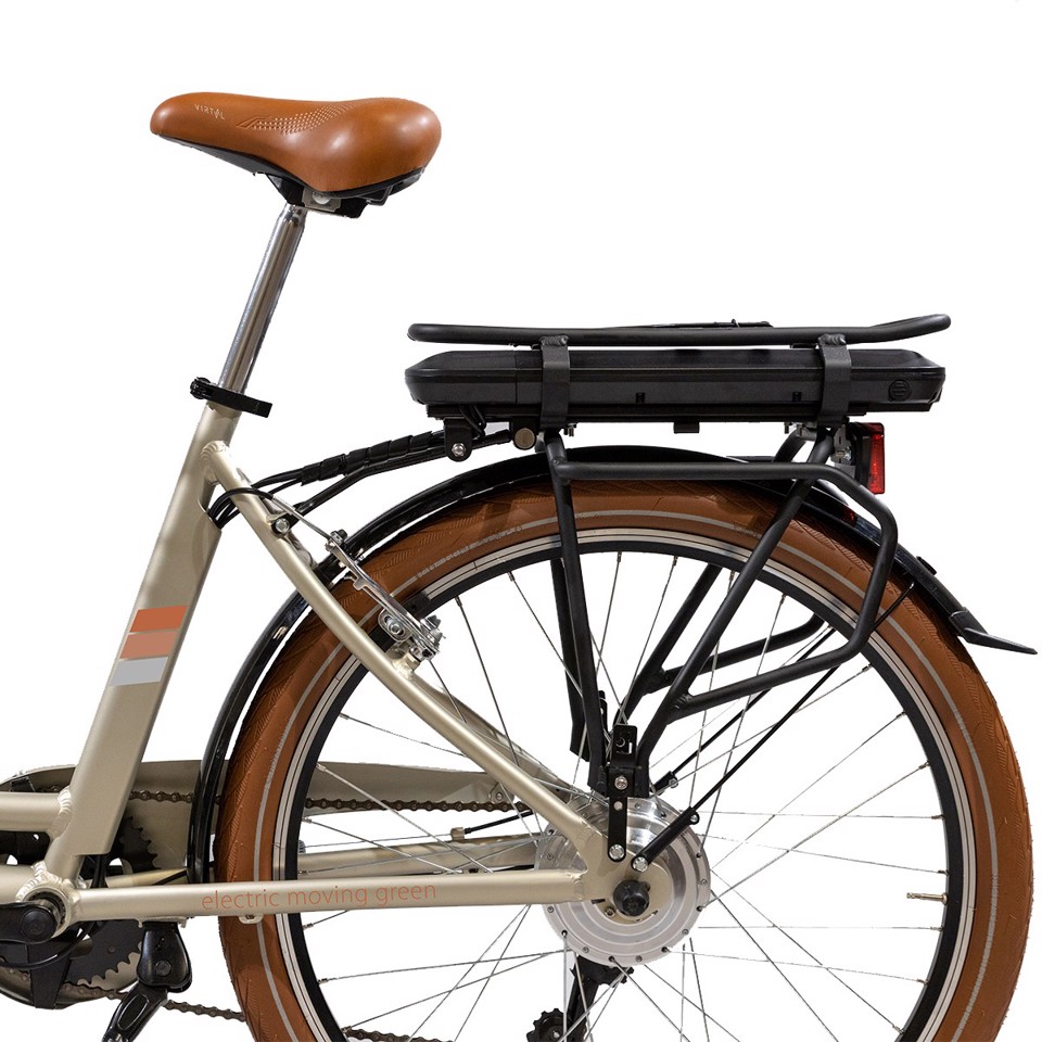 EMG  Bici Elettrica City-bike vintage Audrey con ruota da 26", freni V-brake, motore 250W batteria ultra slim 13Ah, cambio Shimano