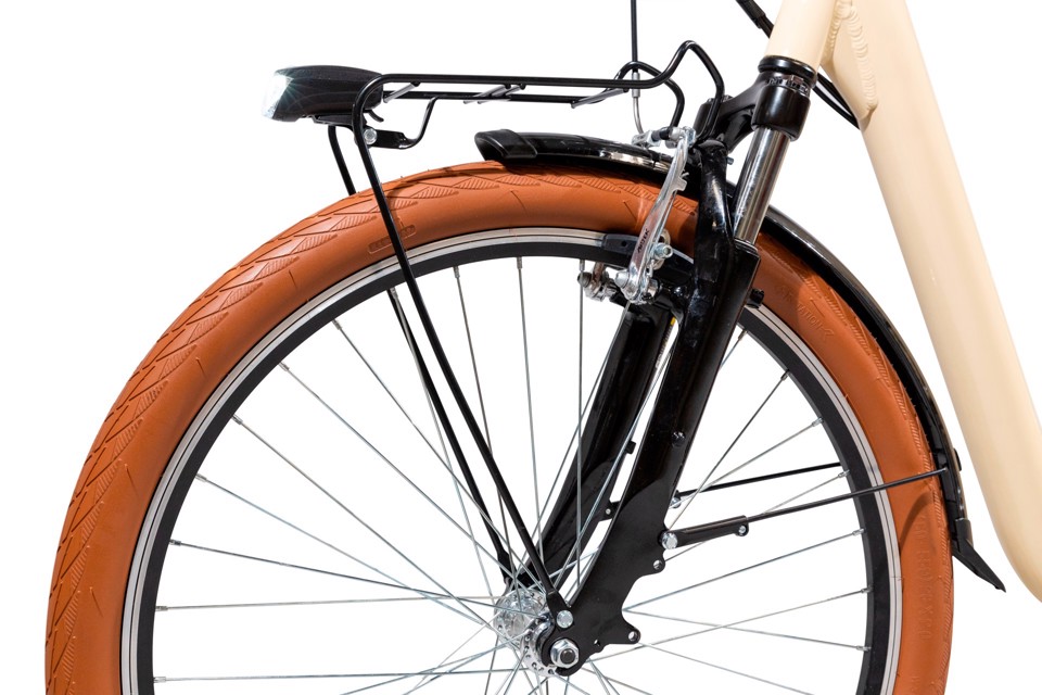 EMG  Bici Elettrica City bike vintage Shirley 250W, ruota da 26", freni V-brake a/p, cambio Shimano RS-36, batteria ultra slim 10Ah