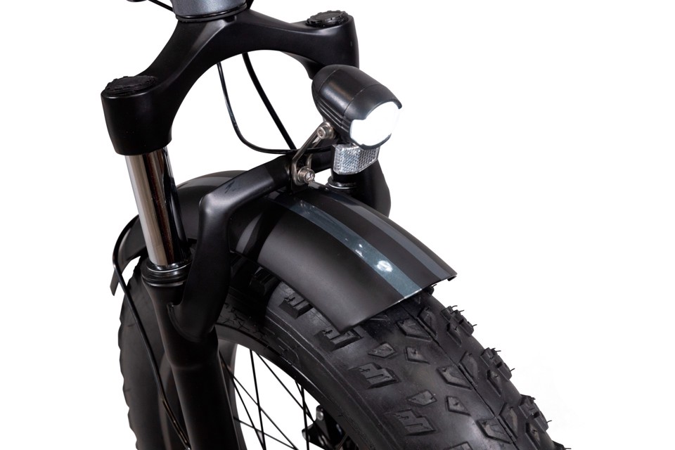EMG  Bici Elettrica Fat Bike Bomber 250W con telaio 17" foldable, ruota 20", Freni a disco a/p, Cambio Shimano e batteria 10Ah