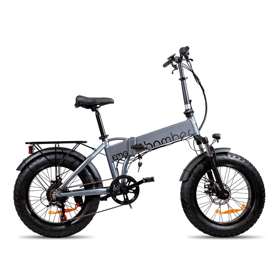 EMG Fat Bike Bomber 250W con telaio 17" foldable, ruota 20", Freni a disco a/p, Cambio Shimano e batteria 10Ah