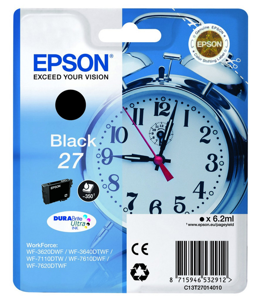 Epson 27 sveglia cartuccia inchiostro originale nero 1pz