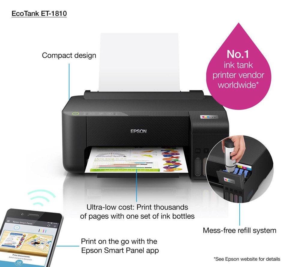Epson EcoTank ET-1810 stampante a serbatoio