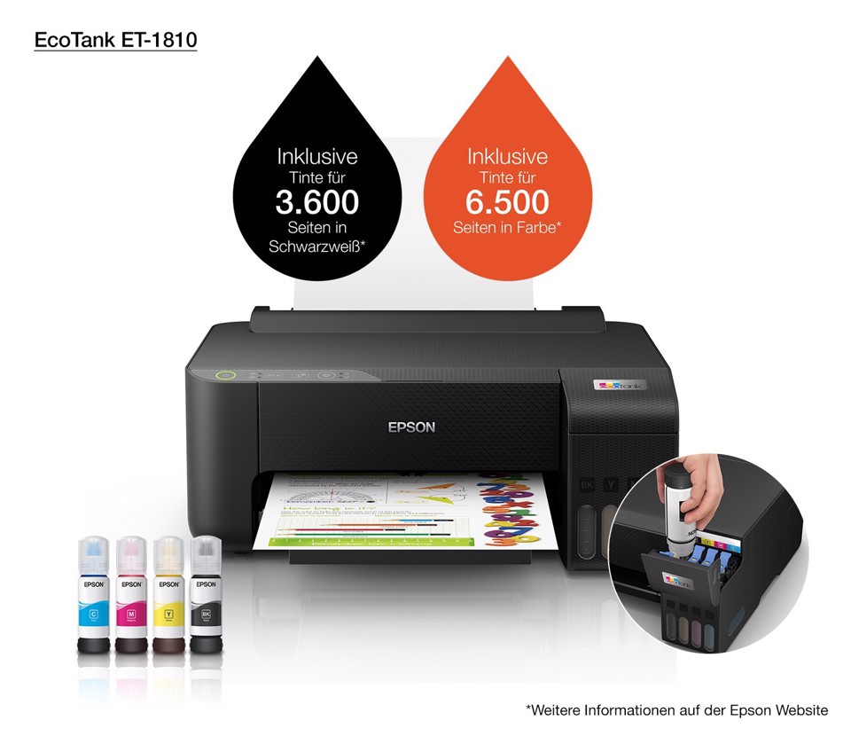 Epson EcoTank ET-1810 stampante a serbatoio