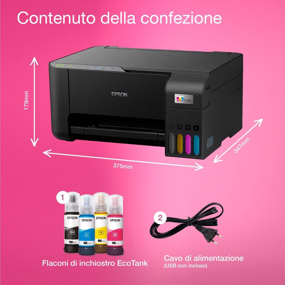 Epson EcoTank ET-2860 stampante multifunzione a serbatoio