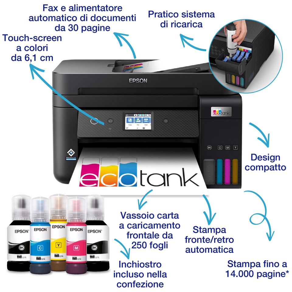 Epson EcoTank ET-4800 stampante multifunzione a serbatoio