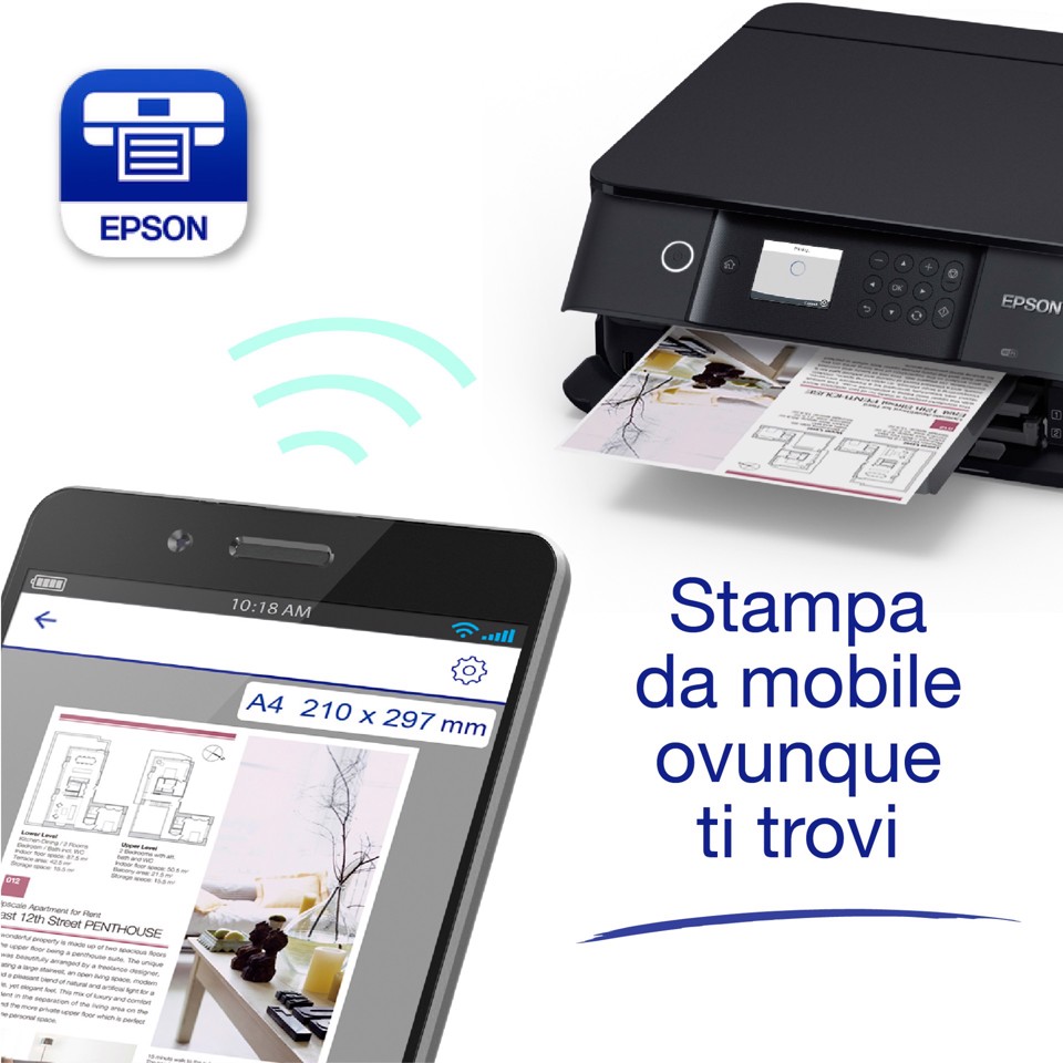 Epson Expression Premium XP-6100 stampante multifunzionale Wireless, Stampa, Scansiona, Copia, Stampa fotografie, Fronte/Retro, Display LCD da 6,1 cm, Stampa fino a 32 pag/min EX DEMO - Prodotto nuovo imballo aperto