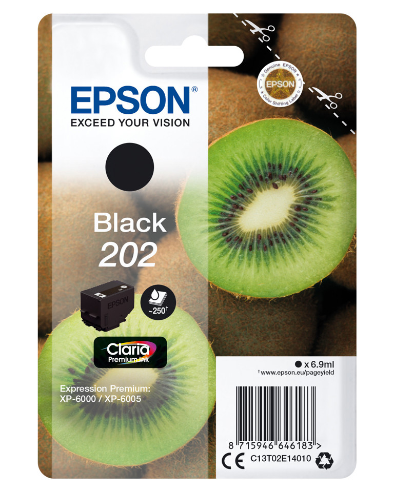 Epson 202 Kiwi cartuccia inchiostro originale nero 1pz