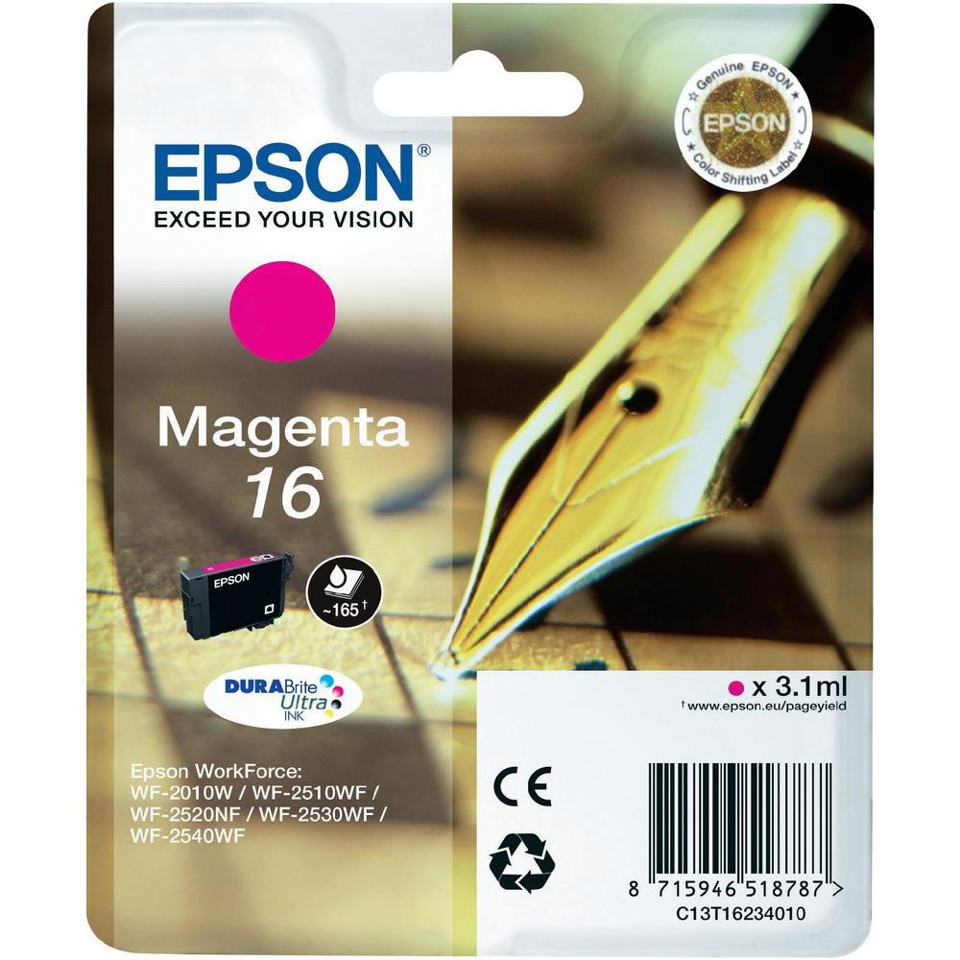 Epson 16 penna cruciverba cartuccia inchiostro originale magenta 1pz