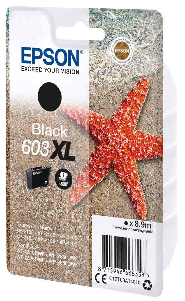 Epson 603XL stella marina cartuccia inchiostro originale nero XL 1pz