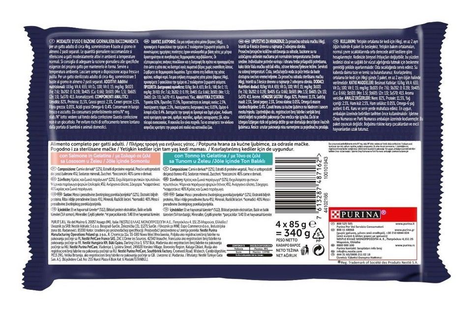 Felix 12480169 Le GHIOTTONERIE per Gatto con salmone e tonno 4x85 g